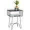 mDesign Steel Side/End Table Nightstand with Storage Shelf Basket